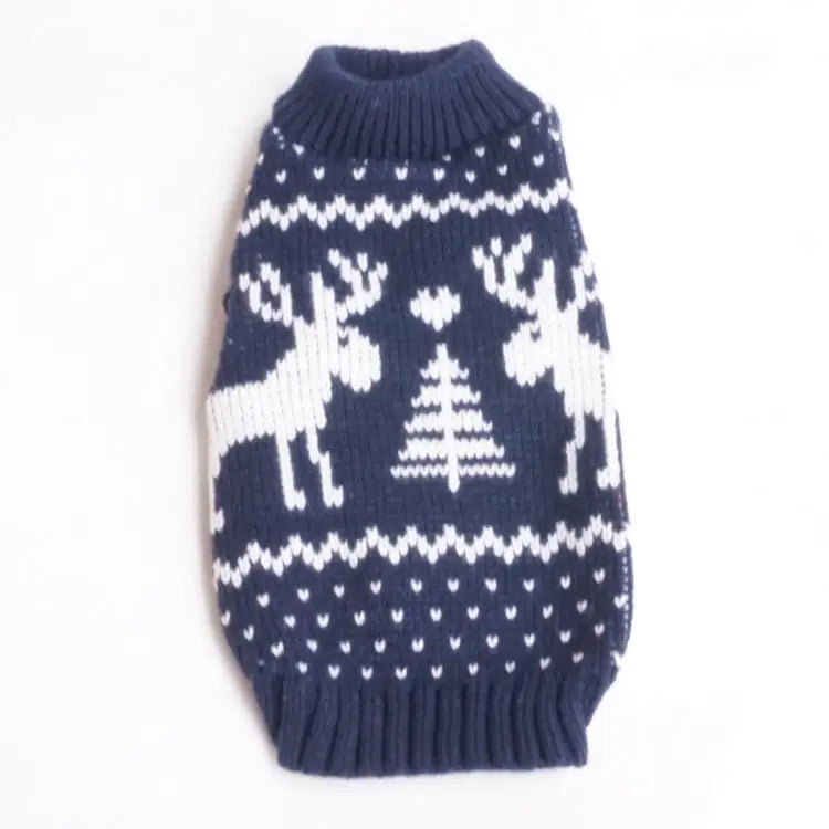 Festive Elk Reindeer Dog Sweater