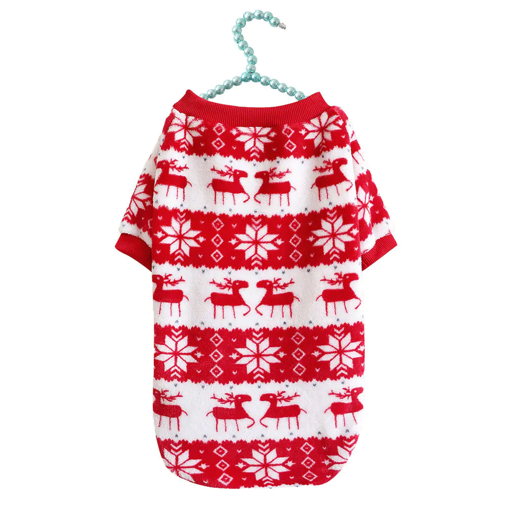 Festive Red Padded Pet Sweater